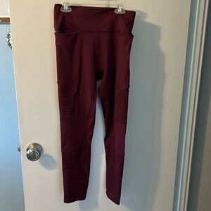 Fabletics Maroon Highwaisted leggings